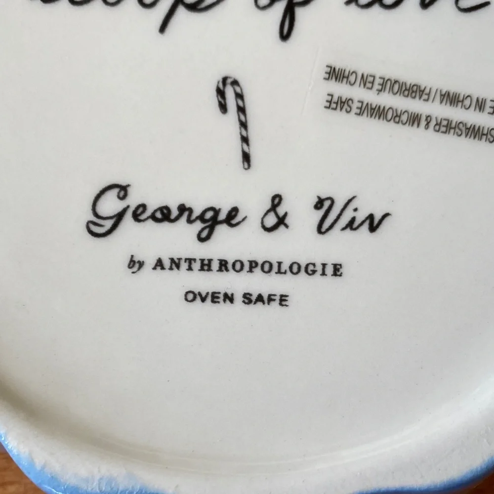 Anthropologie George & Viv Penguin Winter Christmas Ramekin NWOT